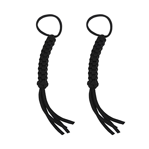 Gaoominy 2X Quadrat Geflochtenes Messer Lanyard - Black Cover
