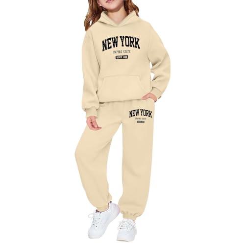 Survêtement enfant pull et pantalon de sport uni pour fille et garçon de 3 à 14 ans