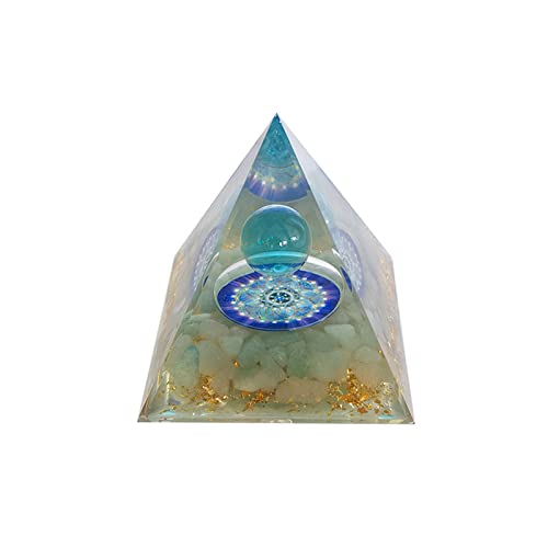 VNSTKWW Pyramide d'orgon Kristall Orgonite Reikip Pyramide d'améthyste Pyramide positive Natürliche Chakra Méditation Skristalle Wohnkultur 6 cm Cover