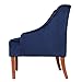 HomePop Swoop Arm Living-Room-Chairs, Velvet Navy