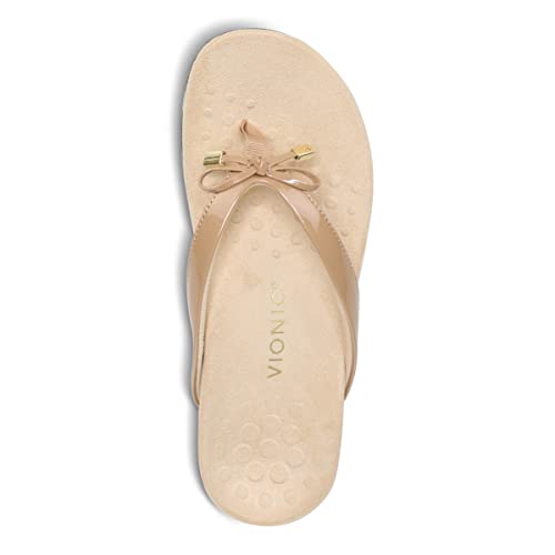 Image of Vionic Women's Rest Bella Toe Post Sandal- Supportive Ladies Orthotic Sandals that include Three Zone Comfort with Arch Support- Flip Flop for Ladies, Medium and Wide Width Size 5-12