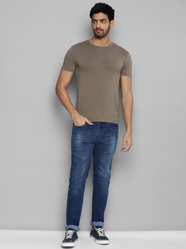 Image of Allen Cooper Slim Mid Rise Stretchable Denim Jeans for Men