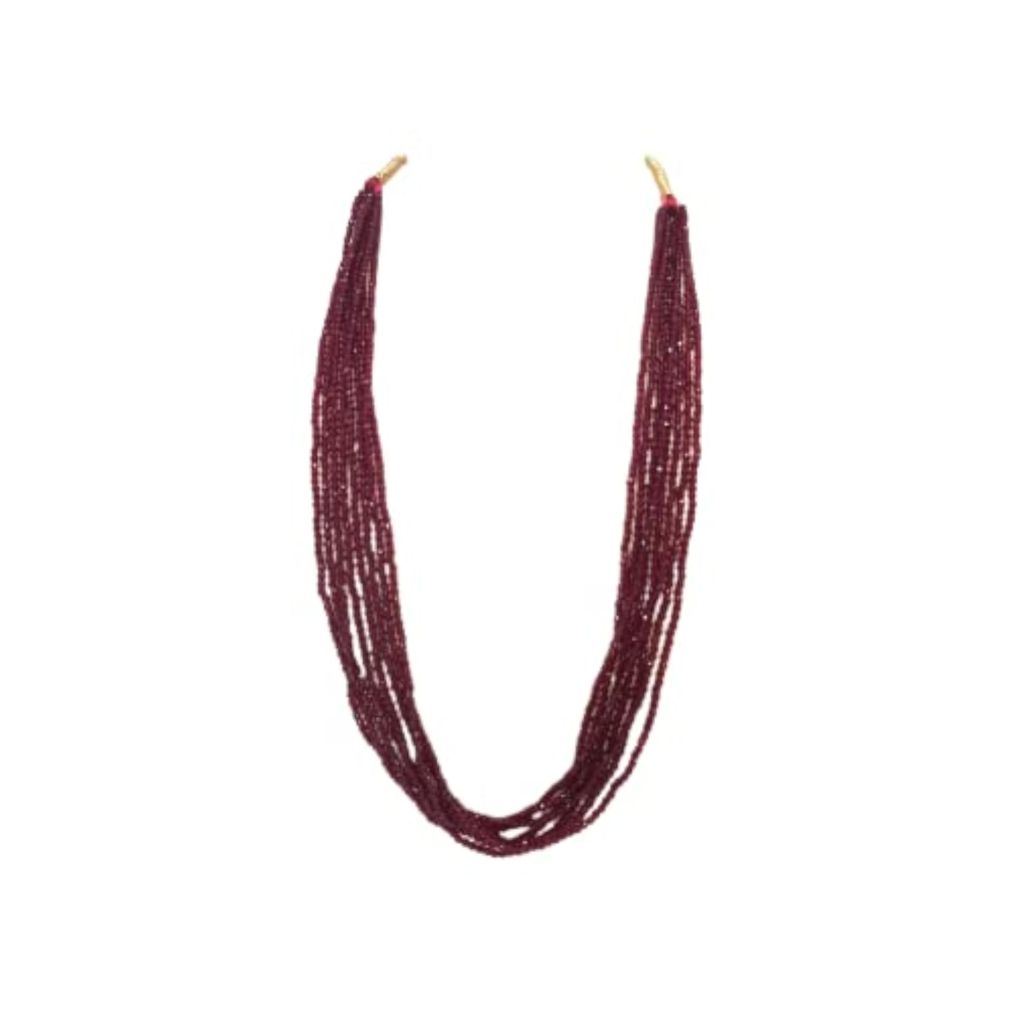 Women's Semi Precious Crystal Stone Multi-Layered Necklace