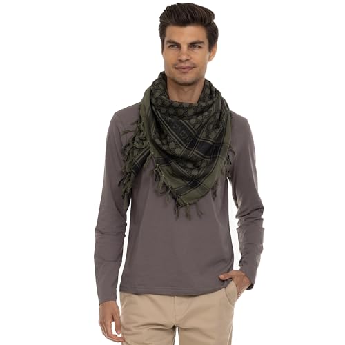 Sudra Jewish Scarf, Interlink Army with Fringe for Men & Women Premium Fabric, Versatile as Neck or Head Scarf4