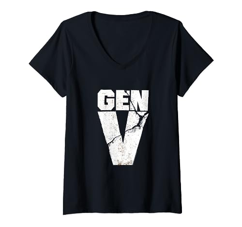 Gen V Cracked Gen V Logo V-Neck T-Shirt
