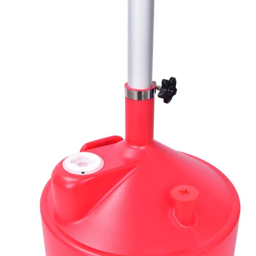 18 Gallon Industrial Waste Oil Drain Tank,Oil Changing,Portable Waste Oil Change Tank With Wheels and Adjustable funnel height for car, Funnel Drain, Red by A A IN - Image 6