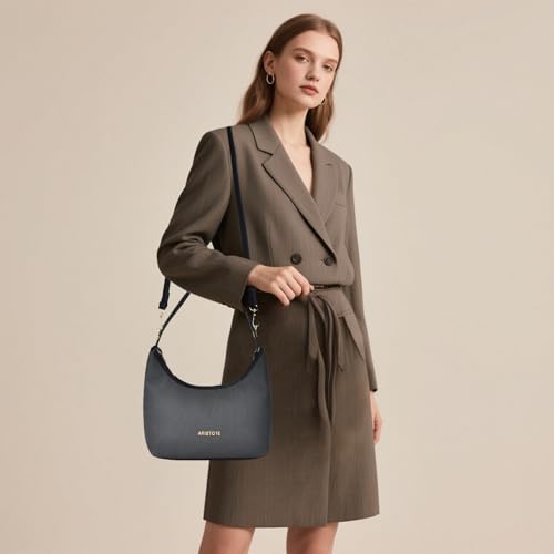 ARISTOTE Shoulder Bags for Women, Leather Small Purse Cute Handbag Hobo Tote Crossbody Wallet with Removable Strap2