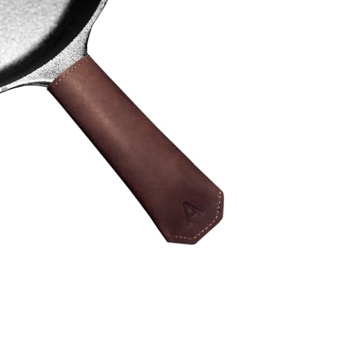 Northwind Supply Leather Cast Iron Skillet Handle Cover | 100% Full Grain Domestic Leather | Pot Holder Cover | Pot Holder Leather Potholder thumb #6