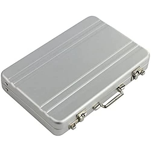 LTG カードケース 名刺 ケース 名刺入れ NEK a7993222 アタッシュケース アルミ合金 軽量 薄型 30枚収納 (シルバー)