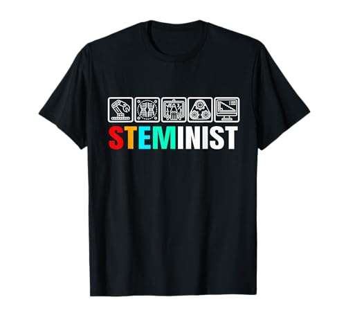 Steminist Womens Scienza Tecnologia Ingegneria e medicina Maglietta