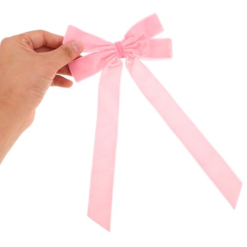 Lazos de Terciopelo Rosa Housoutil x12 para Árbol de Navidad 5