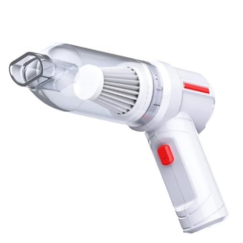 CCZRD Aspiradora 3 En 1 De 90000Pa For Coche, Plumero Aire Comprimido con Carga Inalámbrica, Soplador Alta Potencia For El Hogar Y La Oficina Limpieza Fácil Rápida Diversos Escenarios(White)