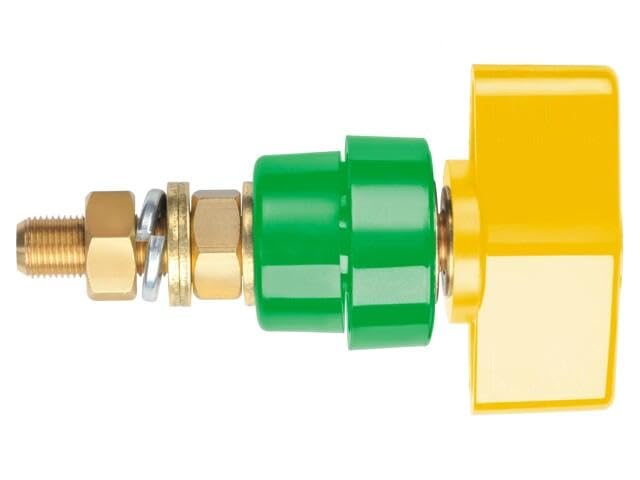 POL 102 L / GNGE Bouton pression de laboratoire jaune-vert 1kVDC 100A 81mm SCHÜT