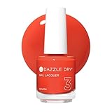 Dazzle Dry Nail Lacquer (Step 3) - Red Hot Chili - A bright orangey red. Full coverage cream. (0.5 fl oz)
