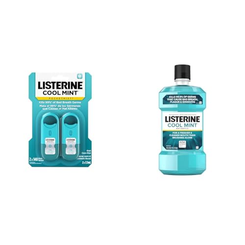 Listerine Cool Mint Pocketmist Bad Breath Portable Oral Spray 2 x...