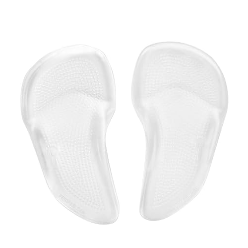 NOLITOY Silicone Gel Arch Pad Inserts for Men Pack of 2 Flat Insoles Foot Care Insoles Heel Pads Orthotic Inserts for