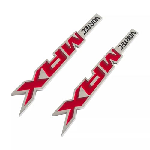 Image of Car 3D Side Door Tailgate Badges Emblem Decals Replacement for Vortec MAX 3Pcs (Silver Red)