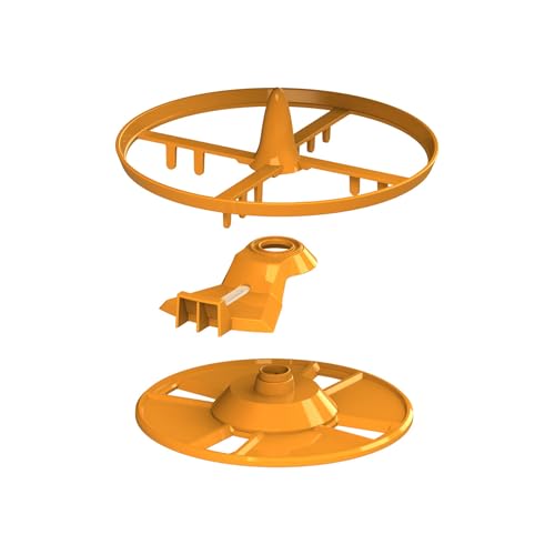 Image of Baby Brezza Formula Pro Advanced Replacement Stirring Wheel, Locking Cover, and Measuring Wheel Set aka Orange Parts