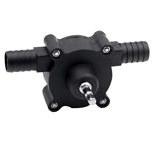 Mini Drill Pump Portable Handle Hex Shank Heavy Duty Pumps Diesel Oil Fluid Water Pump Outdoor Large Flow and Fast Self-priming Liquid Transfer sump Pumps Home Garden