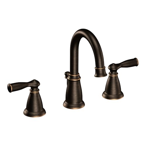 Moen WS84924BRB Banbury Two-Handle High Arc Bathroom Faucet, Mediterranean Bronze