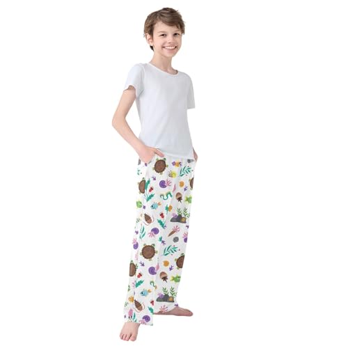 Boys' Pants Fish Snail Turtle Sea Animal Long Bottoms Jogger Pants Elastic Waist Trousers with Pockets S-XL4