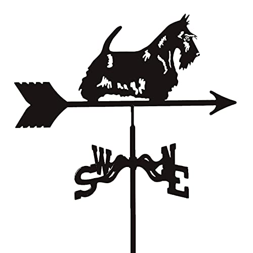 Girouette de décoration en métal avec indicateur de direction du vent extérieur