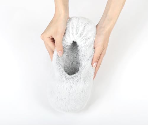 Image of Keyela Women's Ballerina Slippers,Non-Slip Bedroom Slippers Socks | Soft fuzzy slipper socks for ladies Indoor home slippers Cozy sock slippers Ballet Slippers