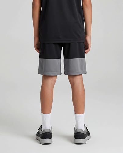 Image of Real Essentials 5 Pack: Boys' Dry Fit Basketball Shorts for Youth Kids Teens - Athletic Running Soccer Sports with Pockets