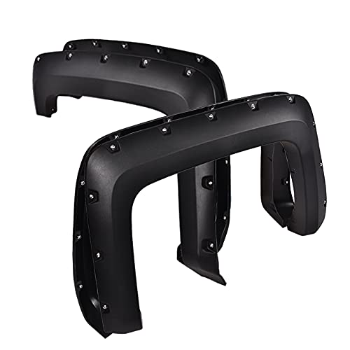 G-PLUS Fender Flares Compatible with 2014-2018 Chevy Silverado 2500HD 3500HD (Fit Fleetside 78.8"/97.6"/97.8" bed only) Pocket Textured Wheel Cover 4Pcs(For Regular Cab&Extended Cab, NOT Fit Crew Cab)