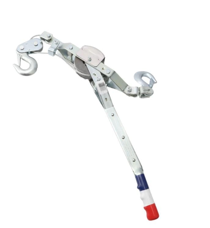 Chain Link Fence 6-Foot Power Pull Fence Stretcher Tool (2 Ton Pull Capacity with 3/16" Cable)