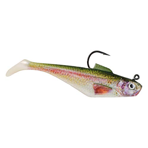 Berkley PowerBait Pre-Rigged Swim Shad Fishing Bait, HD Rainbow Trout,...