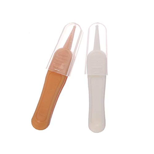 Baby Nasal Tweezers Pack Of 2, Baby Nose Cleaning Tweezers, Round-Head Baby Nose Booger Picker Ear Cleaner Clip Tool, Q-Grips Ear Wax Remover For Baby Care #TOP3