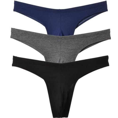 Men's Sport Thong T Pants Seamless Underwear Low-Rise Cotton Underwear