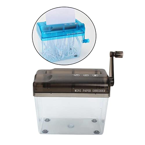 Image of ECOMISTIQ Shredder Small Hand Cranked Portable 1 Sheet Container for Household| Shredders| Office Equipment | Business