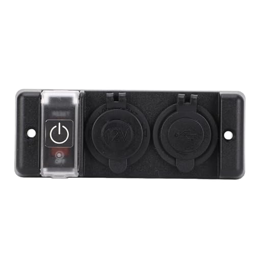 Painel de Interruptor de Controle de Energia, Design de Tampa de Vedação DC12V 3 Em 1 Painel de Inte