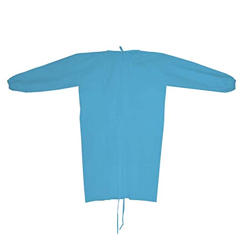 AAMI Level 3 Disposable Non-Surgical Isolation Gown, SPP+PE coating, 45g, Full Coverage, Elastic Cuff, Color Random.100pcs/carton(10 Pack10 Each)