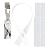 Handtuchaufhänger zum Annähen, 24 Stück, 180 x 12 mm Schlaufen, in Weiß, Aufhänger Halter für Geschirrhandtuch, Handtuch, Lappen, Tuch, Dekoartikel, Camping Zubehör, Handtuchhalterung, Bademantelhaken