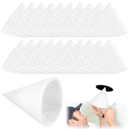20 Kegelfilter DN 125, G4 Filtermatte für Lüftungsanlagen, Ersatz für Zehnder/Maico/Pluggit/Helios Disc Valves, Länge 180 mm, Ø125 mm, Dicke 8 mm, Passend für alle Hauslüftungssysteme​