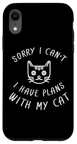 Sorry I Can'T I Have Plans With My Cat Kityy Lover Inrovert �X�}�z�P�[�X iPhone XR �p