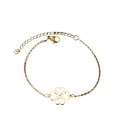 Bracelet cardiaque creux pour femmes en acier chic