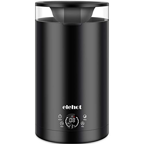 Ultraschall Luftbefeuchter 3L Aromafach Raumbefeuchter 360u00b0 drehbare Dampfdüsen Automodus 12 Stunden Timer für Baby Schlafzimmer bis 20-30 mu00b2 von ELEHOT