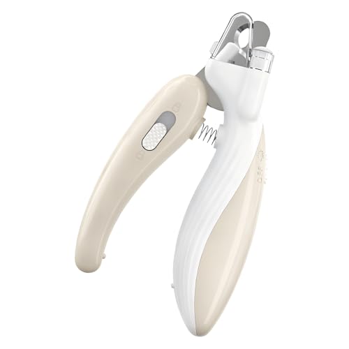Ailah LED Pet nail clippers for Dog & Cat with Safety Lock & Nail Debris Collector – Illuminated Cat Nail Clippers for Safe Trimming, Precision Steel Blades, Ergonomic Handle Claws Trimmer