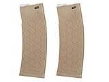  WG ZWEIERPACK - Polymer MID-Cap Magazin Xtra Long für M4 / AR-15, schwarz - Vorteilspack/Zweierpack… (Tan) - Airsoft Softair
