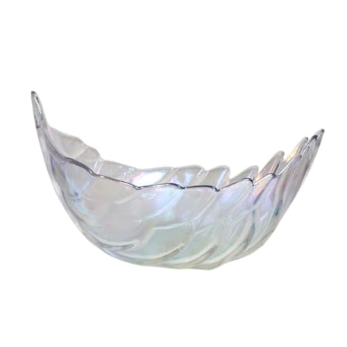 LALADEFIEE Bol de Vidrio Decorativo para Frutas y Postres Diseño Nórdico Elegante para Hogar Hotel y Restaurante Seguro y Funcional con Acabado Suave y Resistente