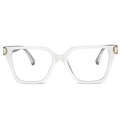 Image of LensKandy Bluecut Computer Glasses for Women | Anti-Eye Strain & UV Protection | | Stylish Medium Fit Eyewear for Digital Screens | Rectangular Frame | Lightweight & Comfortable