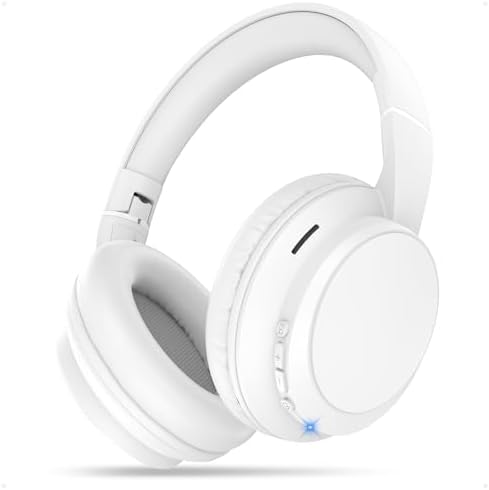 （00:30時点） 【Amazon.co.jp限定】 業界初Bluetooth5.4 ヘッドホン bluetooth ワイヤレスヘッドホン ANCノイズキャンセリング 有線 無線 両用 最大35時間再生 マイク内蔵 ハンズフリー通話 マルチポイント対応 快適装着 軽量 オーバーイヤーヘッドホン 音漏れ防止 3種EQモード 折り畳み可能 SBC/AAC対応 3.5mmケーブル付き 白い