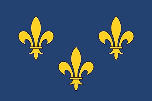 U24 Autocollant Drapeau Ille de France Fleur de LYS 8 x 5 cm Autocollant pour voiture