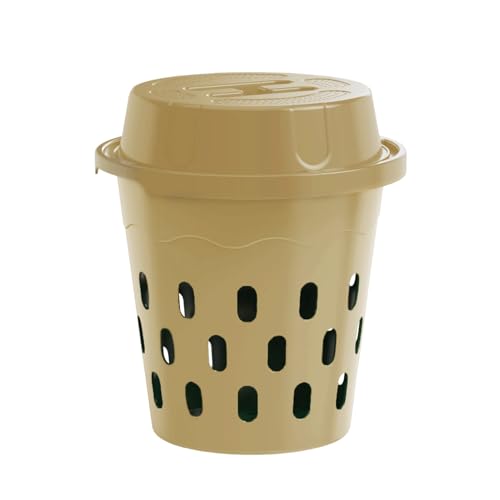 Compostador de incrustado en el Suelo: diseño de Fondo ventilado, protección Segura de la Tapa, Estructura compacta del Recipiente, fácil Mantenimiento, Ideal para convertir residuos orgánicos