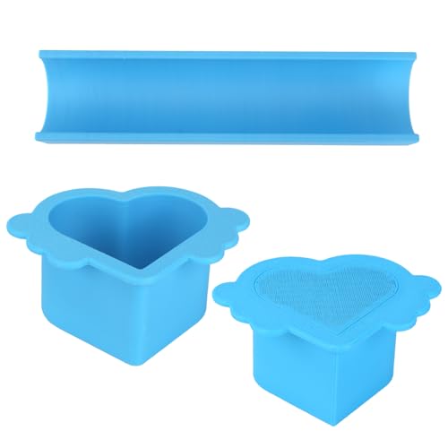 BOXOB Heart Cake Pop Mold Set, Cute Easy Cake Pop Maker Cutter & Pusher & with 9 Inch Tray Baking Molds Tools for Home Baking Parties Wedding Birthday Desserts