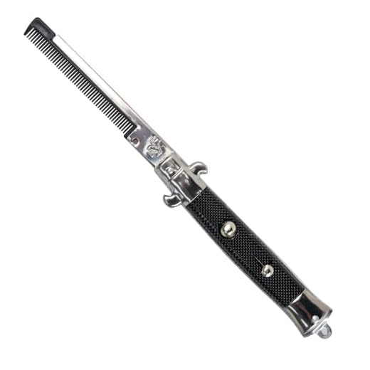 9 Inch Stainless Steel Switch-Blade Folding Pocket Comb (1-Unit)